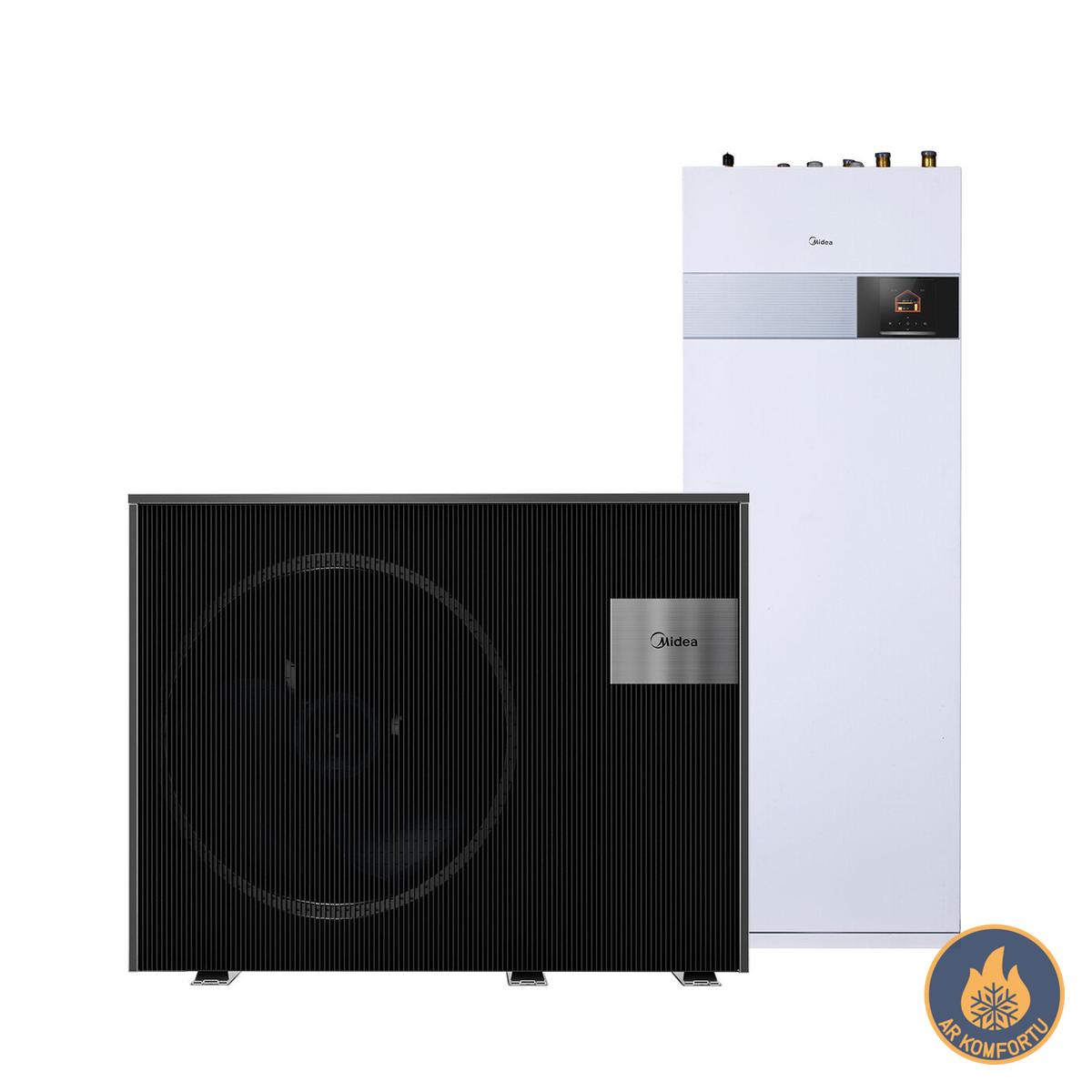 Gaiss - ūdens siltumsūknis Midea M- Thermal Hygge 12kW ar integrētu karstā ūdens tvertni 240 L  (MHA-V12WD2RN8-E / HBT-A160/240CDS90GN8-E)