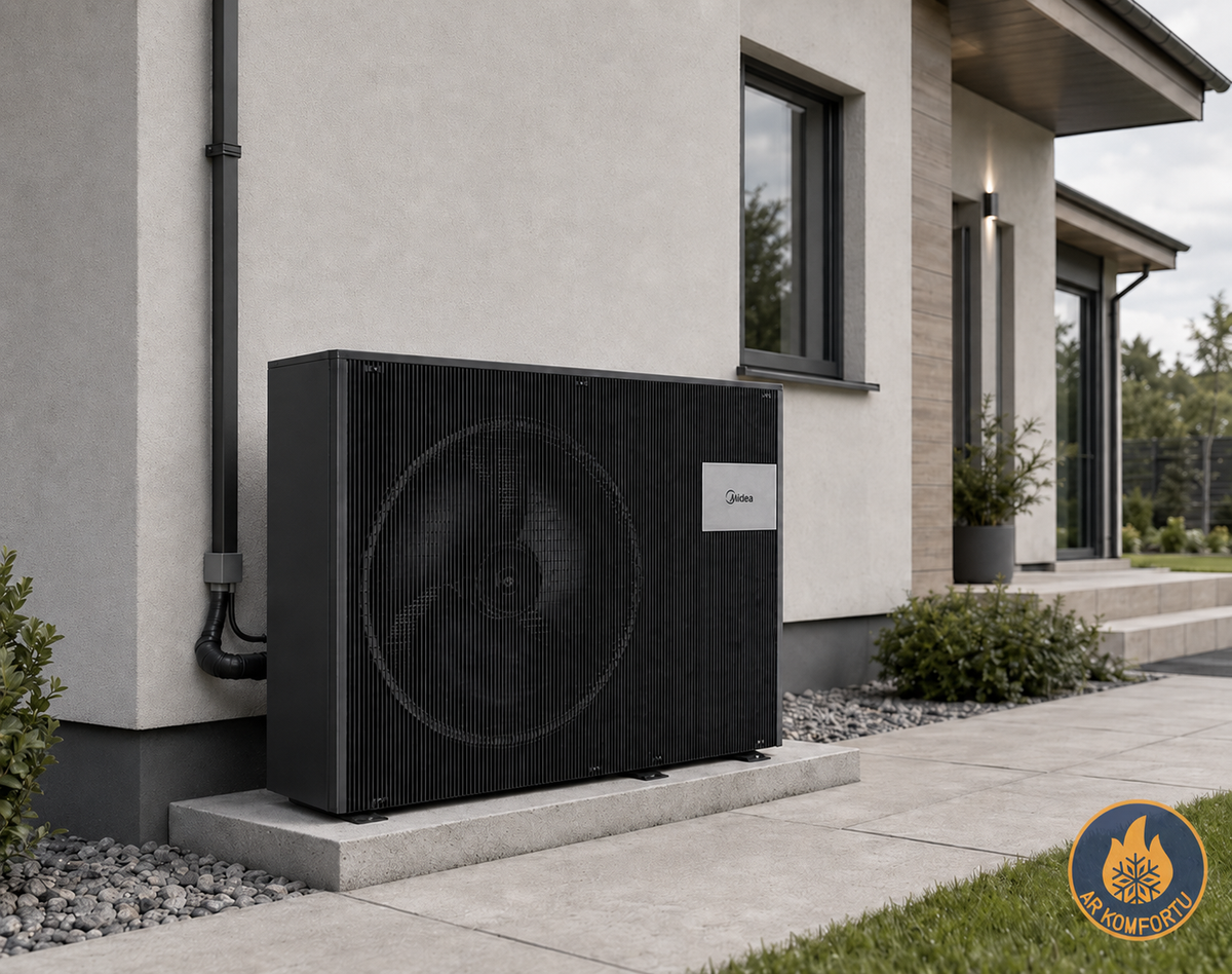 Gaiss ūdens siltumsūknis Midea 16kW, M-thermal Nature sērija R290, Monobloks