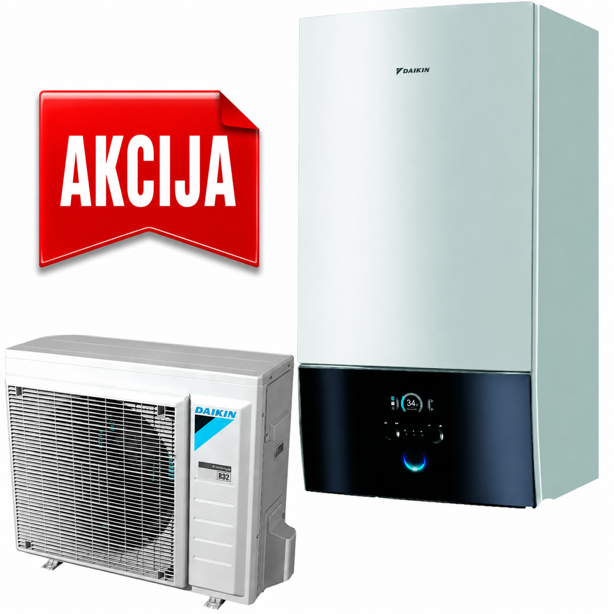 Gaisa ūdens siltumsūknis Daikin Altherma 3 EHBH04E6V/ERGA04EV bez dzesēšanas