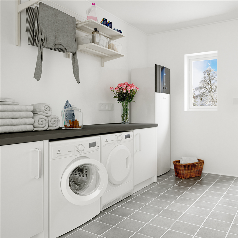 Gaiss ūdens siltumsūknis Daikin Altherma 3 ar integrētu karstā ūdens tvertni 180 L, EHVH08S18E9W ERGA 08EVH7, bez dzesēšanas