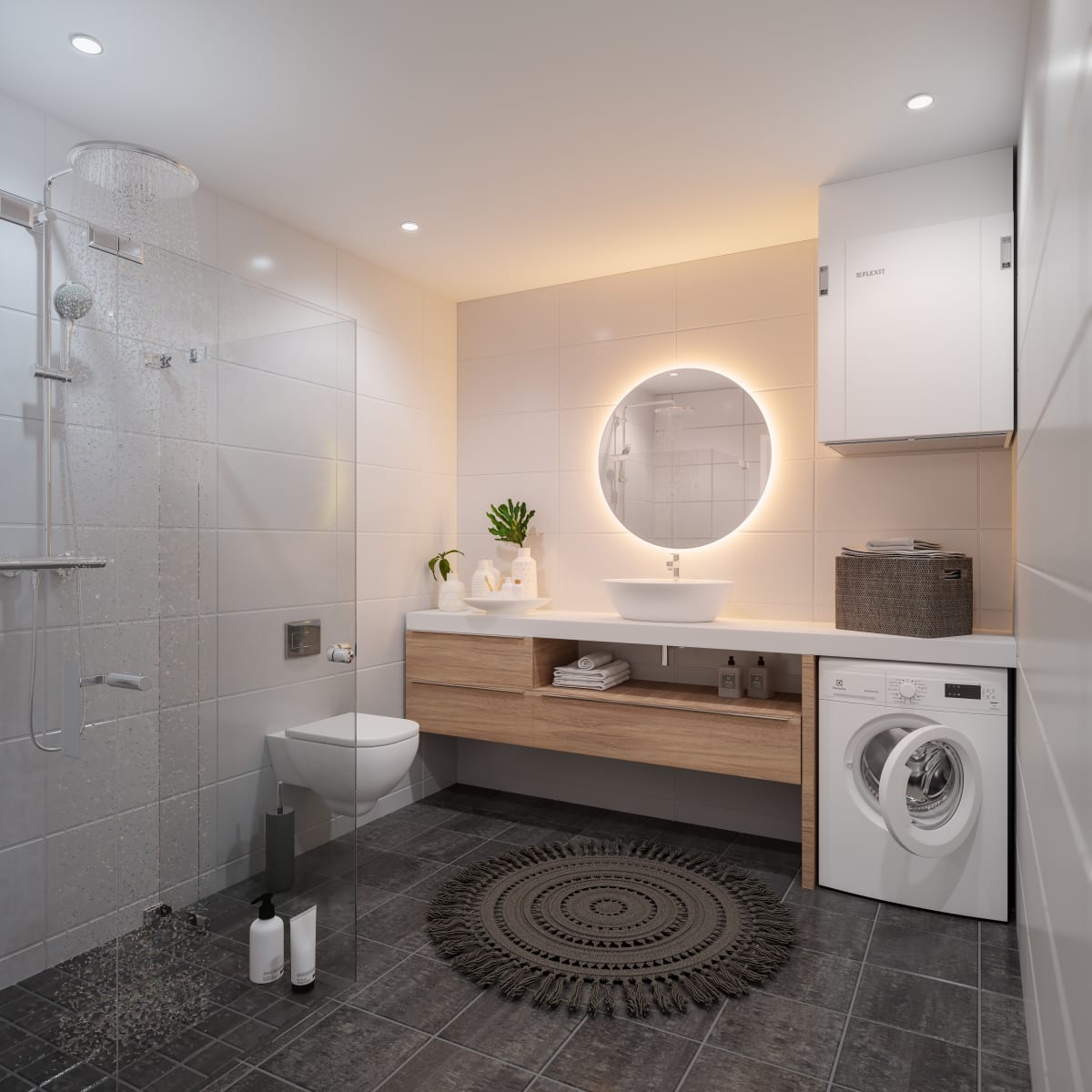 Ventilācijas iekārta ar rotācijas siltummaini Nordic S3 RE R/L vertikālais