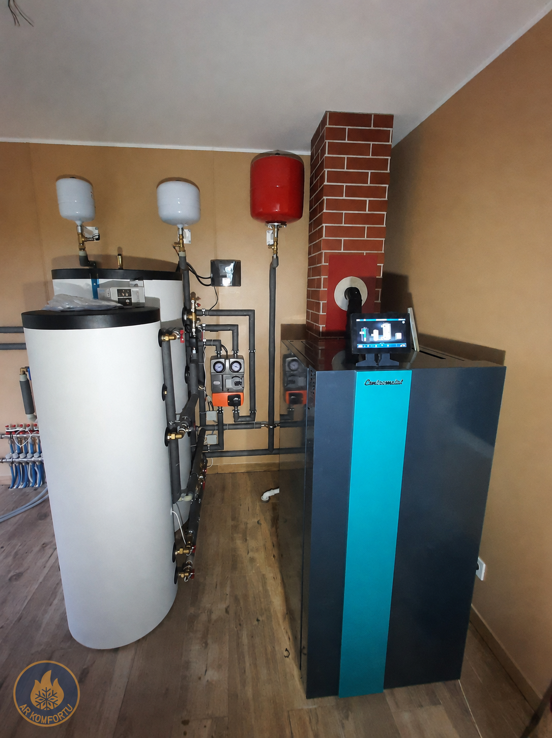 Granulu katls CentroPelet ZVB II 20kW ar centrālapkuri, Touch