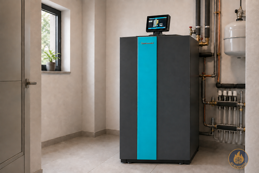 Granulu katls CentroPelet ZVB II 20kW ar centrālapkuri, Touch
