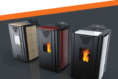 Granulu kamīns Interio ar apkures pieslēgumu